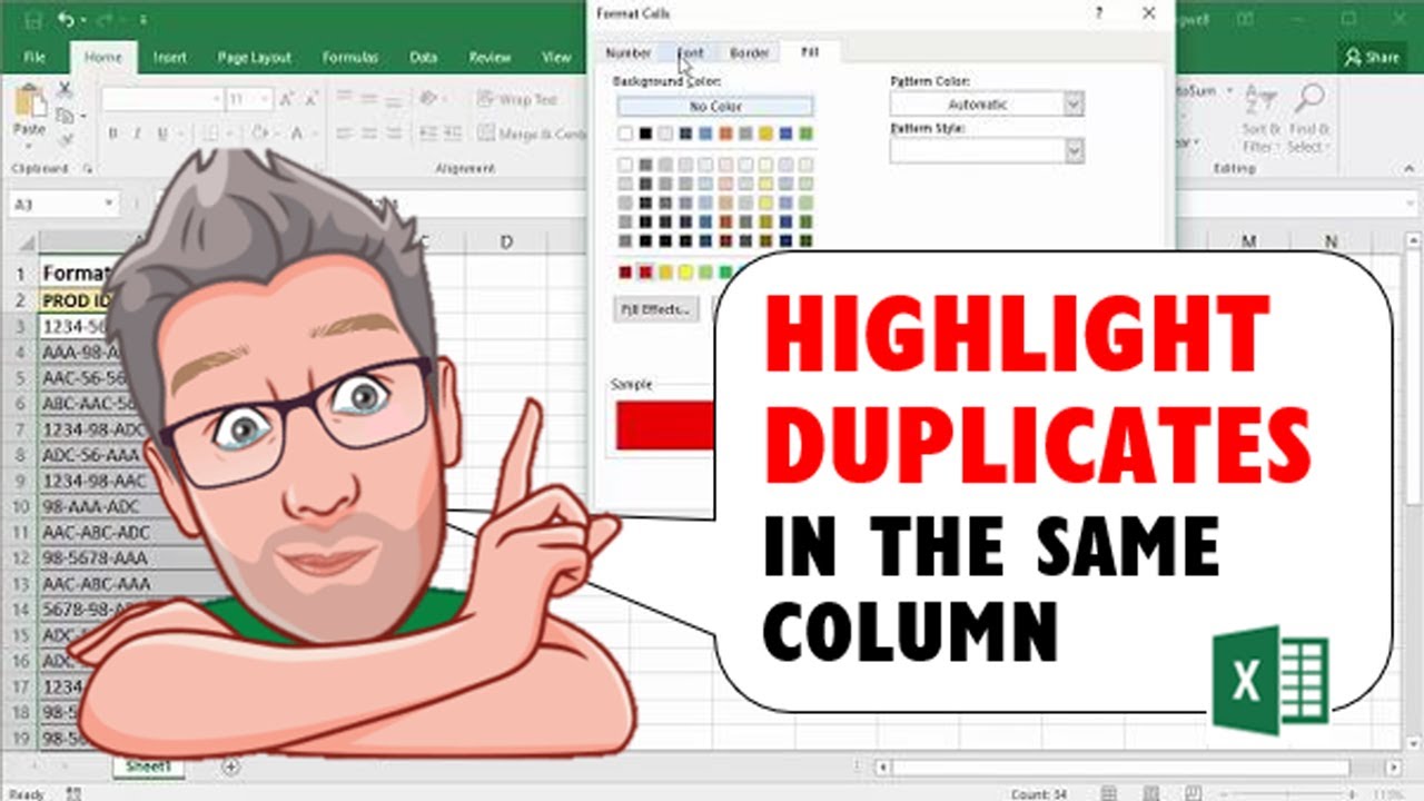 highlight on excel for mac